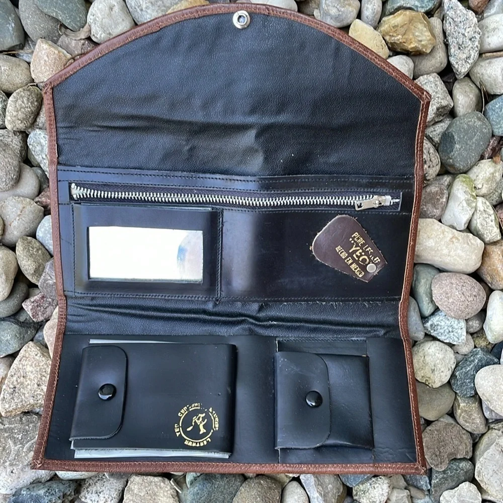 Vintage‎ Bennine YEO Congura Kangaroo Leather Mexican Envelope Clutch Purse